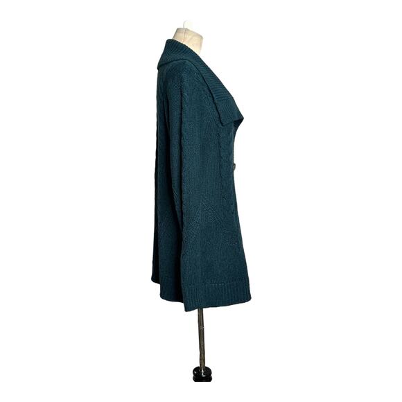 St. John’s Bay green long sleeves button cardigan sweater size Large - Picture 7 of 10